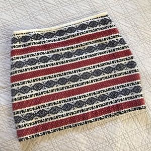 MADEWELL Jacquard Gamine Skirt embroidered size 10